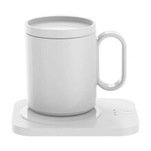 Coffee Mug Warmer with Adjustable Temperature, 55C Constant Heating, Ceramic Cup for Desk Use