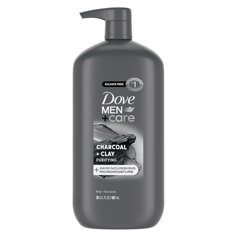 Dove Men + Care Body+Face Charcoal+Clay Body Wash