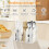 Acrylic Silverware Caddy with Compartments, Transparent Utensil Holder with Nonslip Base for Kitchen Dining Table 5