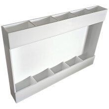 Straw Holder Acrylic 5 Compartment Adhesive Cabinet Door Vertical Organizer for Kitchen and Fridge
