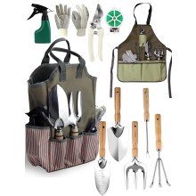 11 Piece Gardening Tools Set, Heavy Duty Stainless Steel Garden Tool Kit with Tote Bag and Apron