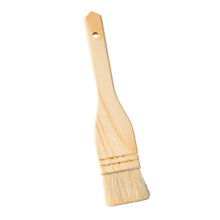 Wooden Handle Pastry Brush with Wool Bristles for Baking, BBQ Basting, Grilling and Roasting