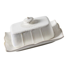 Ceramic Butter Dish with Lid Heat Resistant Microwave Safe Butter Keeper for Kitchen and Dining