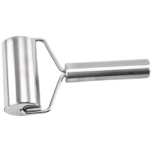 Stainless Steel Rolling Pin for Baking with Ergonomic Grip, RustResistant Polished Dough Roller Silver