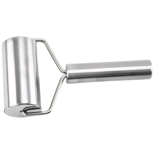 Stainless Steel Rolling Pin for Baking with Ergonomic Grip, RustResistant Polished Dough Roller Silver