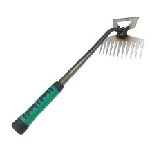 Long Handle Weeder Tool with NonSlip Grip and Sharp Tines for Lawn and Garden Root Removal