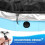 63 Inch Waterproof Dog Pool Cover with Adjustable Drawstring, Foldable Pet Pool Protector Black 2