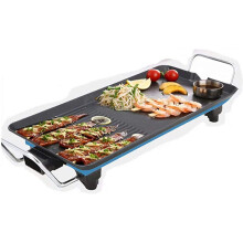 Electric Hot Pot Grill 2 in 1 Smokeless Nonstick Indoor BBQ with Dual Temperature Control, Black