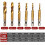 Screw Tapping Tool with HSS Construction, Titanium Coated Combination Drill and Tap Bit for Metric Threads, Self-centering Design Ensures Precision, 4