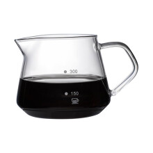 Pour Over Coffee Maker 300ml Glass VShaped Manual Dripper with Fine Filtration and Smooth Flow