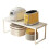 Countertop Storage Rack with Layered SpaceSaving Design, Sturdy Iron Pantry Shelf Organizer 1