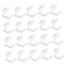20Pack JShape Pegboard Hooks White Heavy Duty Pegboard Accessories for Garage Kitchen Craft