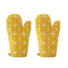Extra Long Quilted Cotton Oven Mitts 500F Heat Resistant Kitchen Gloves for Cooking Baking