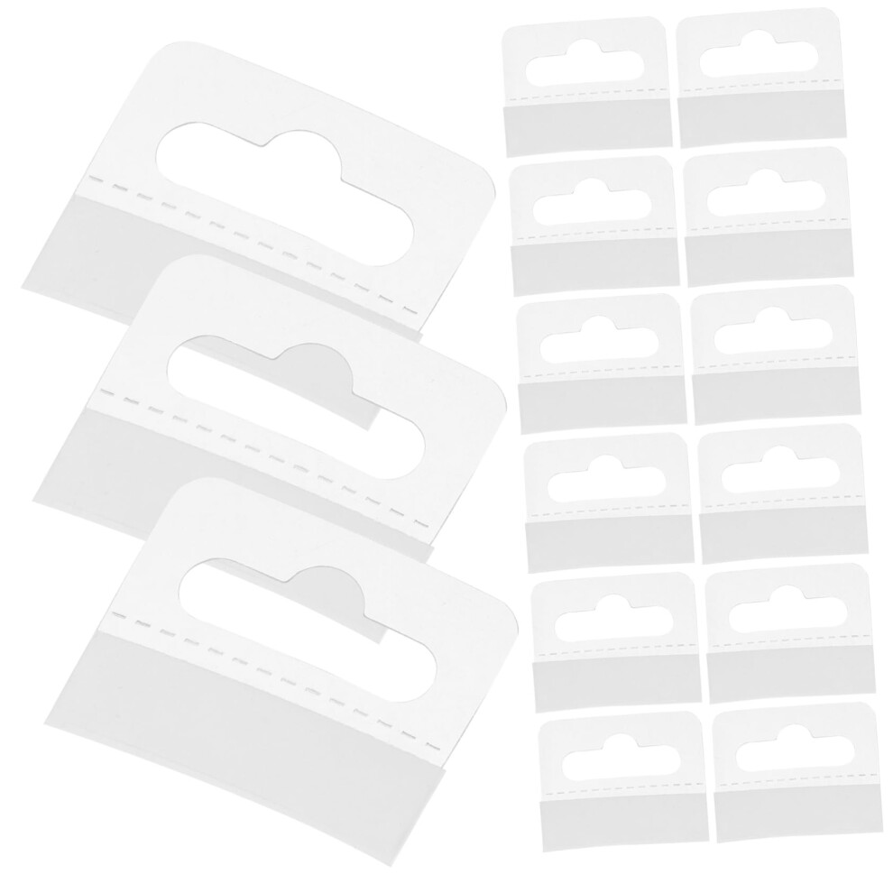 200Pcs Adhesive Hanging Tabs Pvc Hooks Strong Backing For Retail Display Tags And Office Use 9113335195486