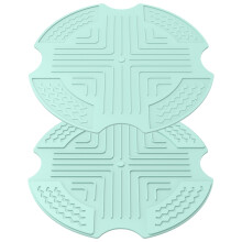 2Pcs Air Fryer Heat Resistant Silicone Countertop Protector Mats Non Slip Easy Clean Green