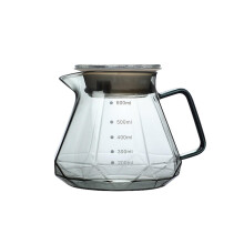 Pour Over Coffee Maker 400ml Glass Manual Brewing Pot with Wooden Base for Outdoor Camping