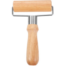 Wooden Rolling Pin with Nonstick Handle for Baking Pizza Pasta Dough, Lightweight Kitchen Tool