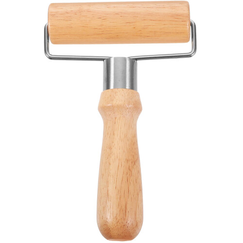 Wooden Rolling Pin with Nonstick Handle for Baking Pizza Pasta Dough, Lightweight Kitchen Tool