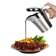 Stainless Steel Gravy Boat with Lid, Double Wall Insulated Sauce Server Jug for Hot or Cold