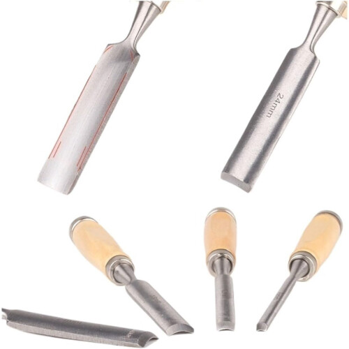 Wood Chisel with Wooden Handle, SemiCircular Grooving and Carving Tool, Sharp Edge Retention 2