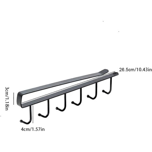 Kitchen Storage Hook with NoDrill Installation for Pots and Pans, Durable Metal Wall Mounted, White 1
