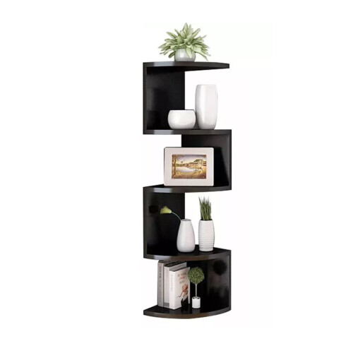 5 Tier Floating Corner Shelves Storage Display Shelf Units Wall Mount 1