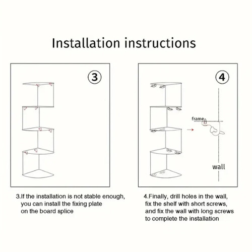 5 Tier Floating Corner Shelves Storage Display Shelf Units Wall Mount 2