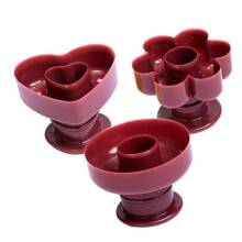 3Pcs Plastic Donut Mold Set with Heart and Flower Shapes, Easy Clean Baking Molds for Gatherings