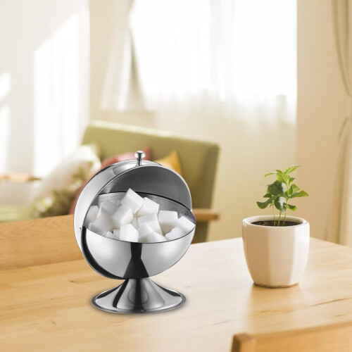 Stainless Steel Sugar Bowl with Lid, RustResistant Container for Kitchen, Coffee and Tea 2