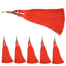 6pcs Handmade Flute Tassel Ornaments Beaded Decorative Hanging for Instruments and Bags