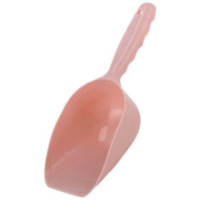 Pet Food Scoop with Ergonomic Comfort Grip for Dry Dog and Cat Food, Food Grade PP, Pink with Scale