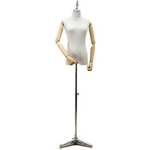 Female Mannequin Torso with Detachable Arm, Half Body Dress Form for Clothing Display