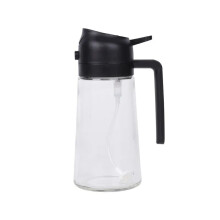 Oil Spray Bottle 470ml Dual Spray and Pour Olive Oil Dispenser for Cooking Borosilicate Glass