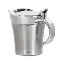 Stainless Steel Gravy Boat with Hinged Lid, Double Walled Insulated Sauce Pot for Kitchen