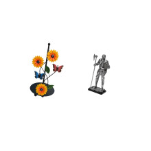 Knight Paper Towel Holder Stand with Non Slip Base, Decorative Resin Iron Statue for Multi Room Use