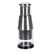 Stainless Steel Garlic Chopper and Press with Spring, Ergonomic Grip, Easy Clean, 6.3 Inch