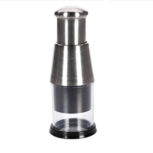 Stainless Steel Garlic Press Chopper with Spring Design, Rustproof Blades, Easy Clean Mini Size