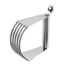 Stainless Steel Dough Cutter and Heavy Duty Pastry Blender with Ergonomic Grip for Baking