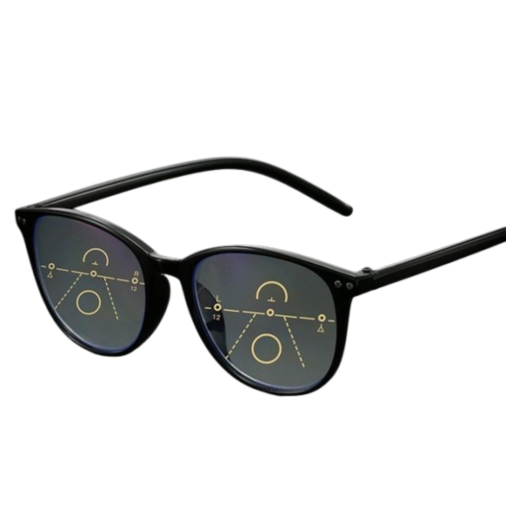 Varifocal Reading Glasses with Multifocal Progressive Optics, Varifocal Lens System for Smooth Focus Transition, Multifocal Progressive Technology