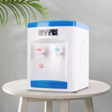 Hot and Cold Water Dispenser Countertop  Loading Cooler with Large Capacity Tank for Home and Office Blue and White