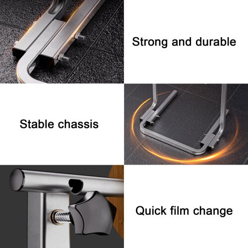 Bubble Wrap Dispenser with Foldable Bracket, Vertical Steel Holder for Warehouse Packaging 2