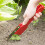 Weeding Tool with Ergonomic Plastic Handle, Durable Garden Weeder for Deep Root Removal, Brick Red 1