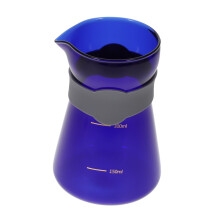 Glass Coffee Pot HeatResistant Graduated Scale Blue Pour Over Kettle with Eagle Beak Spout