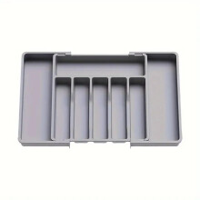 Kitchen Cutlery Organizer with Large Capacity and Clever Zoning for Silverware Storage