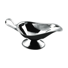 Stainless Steel Gravy Boat with Handle, 10oz Sauce Pouring Vessel for Condiments