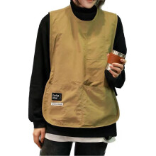 Unisex Cobbler Apron with Adjustable Side Buckle and Four Pockets, Khaki Medium for Work and Home