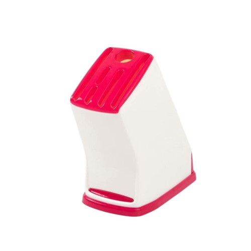 Red Universal Kitchen Knife Block Holder with Removable  and Durable Gloss Finish