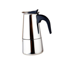 Stovetop Espresso Maker Stainless Steel Coffee Pot with Ergonomic Handle for Home and Camping