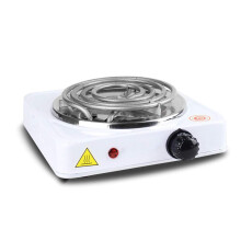 Electric Hot Plate with Adjustable Temperature, 1000W Cast Iron Heating Plate for Home and Camping