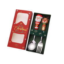 Christmas Cutlery Set Stainless Steel Spoon and Fork Festive Holiday Dinner Utensils